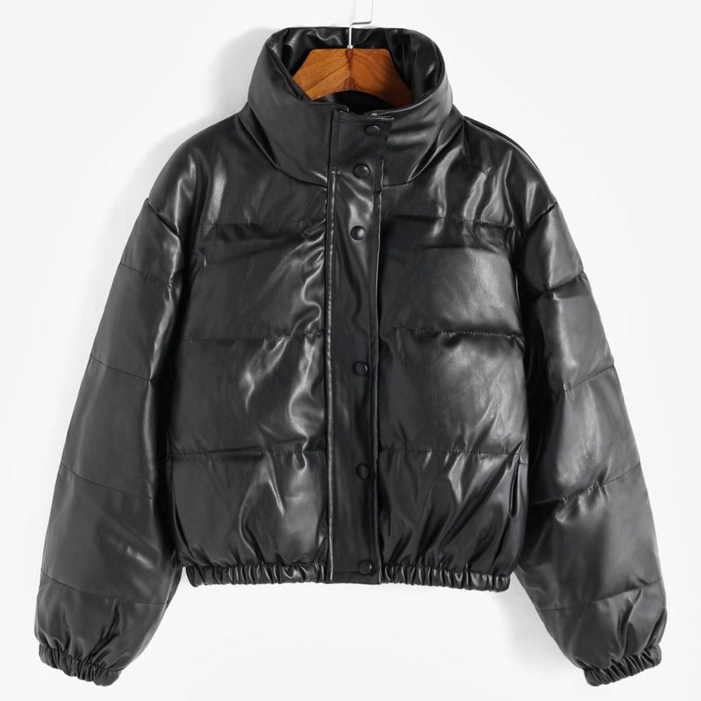 Quilted Stand Collar Puffer Jacket